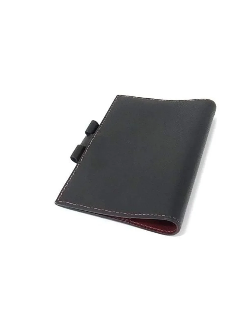 Hermes Agenda GM Courchevel Silver Notebook Cover Schedule Book Black